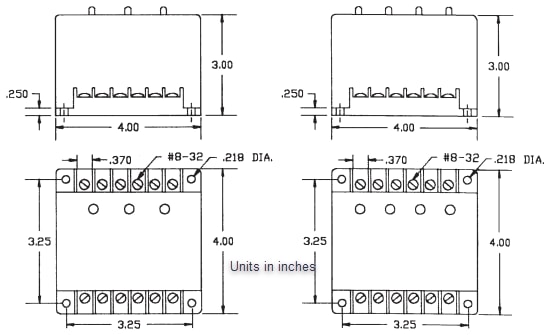 Mechanical Drawing - ATC Diversified Electronics ARA Alternating Relays